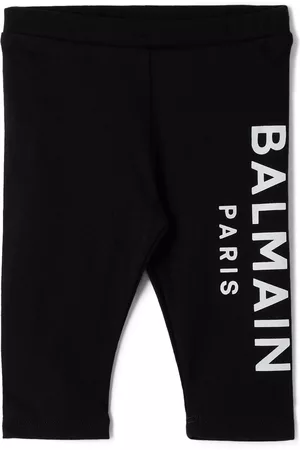 Balmain Baby Black Side Logo Leggings