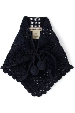Misha & Puff Kids Navy Crochet Collar