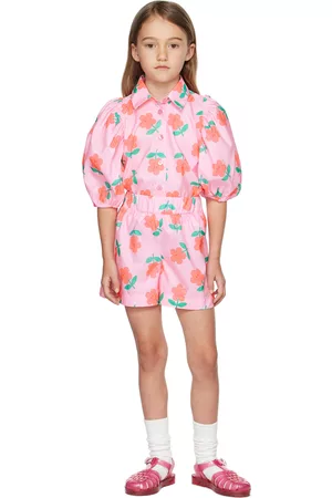 CRLNBSMNS Kids Pink Floral Shorts