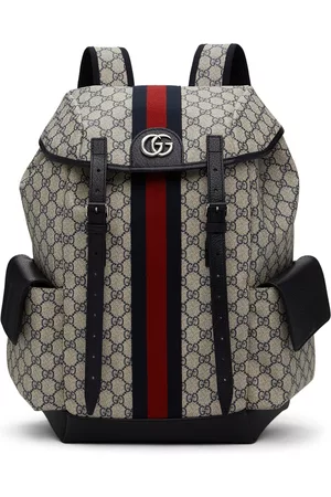 Gucci Men Luggage - Blue & Beige Medium Ophidia GG Supreme Backpack