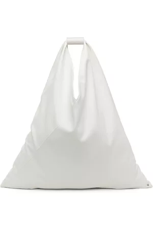 Maison Margiela Men Bags - SSENSE Exclusive White XXL Faux-Leather Triangle Tote