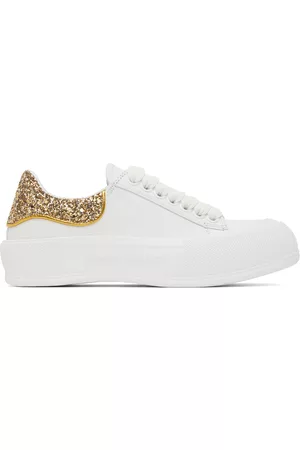 Alexander McQueen Women Casual Shoes - White Plimsoll Sneakers