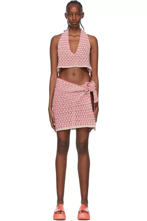 Marco Rambaldi Women Beachwear - SSENSE Exclusive Pink Cotton Cover-Up Set