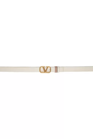VALENTINO GARAVANI Reversible White & Pink VLogo Belt