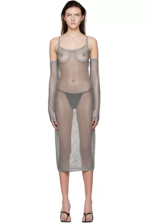 SUBSURFACE Women Beachwear - SSENSE Exclusive Grey Recycled Polyester Cover-Up Dress