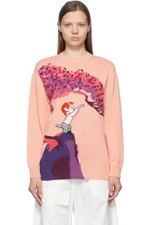 Stella McCartney Women Sweatshirts - Pink Fantasia Landscape Sweater
