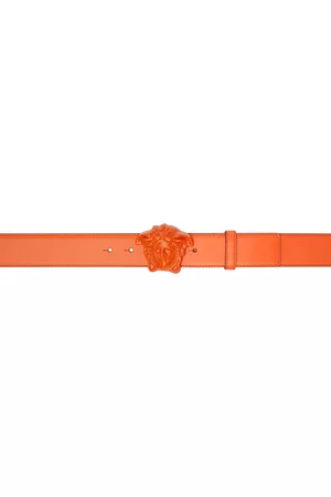 VERSACE Men Belts - Orange 'La Medusa' Belt