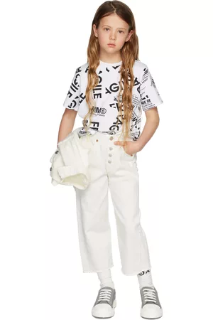 MM6 MAISON MARGIELA Kids Off-White Sweatpants Jeans