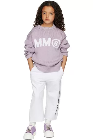 MM6 MAISON MARGIELA Kids Purple Logo Sweater