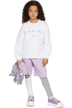MM6 MAISON MARGIELA Kids White Stud Logo Sweatshirt