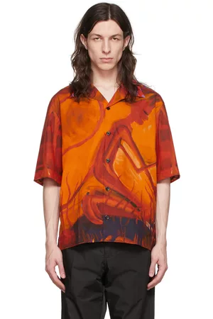 Givenchy Men Shirts - Orange Cotton Shirt