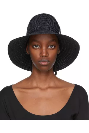 Totême Women Hats - Black Raffia Panama Hat
