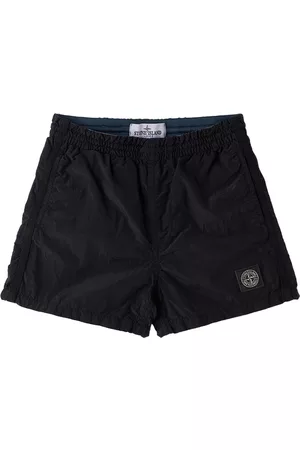 Stone Island Kids Navy Logo Swim Trunks