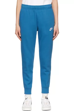 Nike Women Sweats - Blue Cotton Lounge Pants