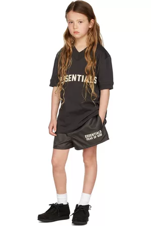 Essentials Kids Black Running Shorts