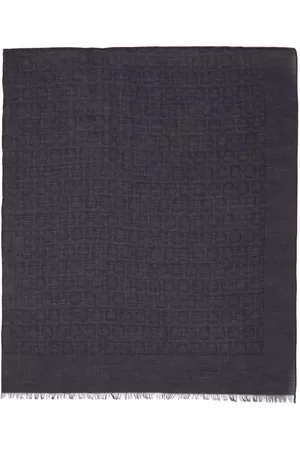 Salvatore Ferragamo Men Winter Scarves - Gray Cashmere Scarf
