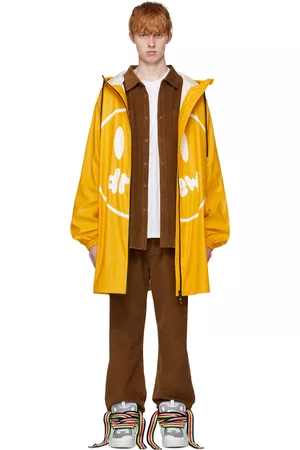 Drew House Men Coats - SSENSE Exclusive Yellow Painted Mascot Coat