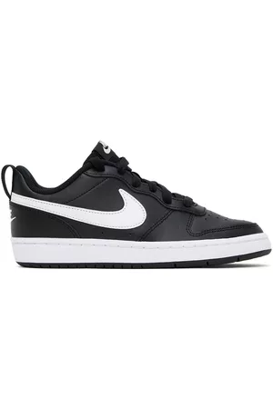 Nike Sports Shoes - Kids Black & White Court Borough Low 2 Big Kids Sneakers