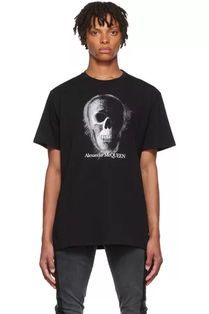 Alexander McQueen Men T-Shirts - Black Skull T-Shirt