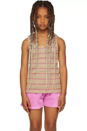 Repose AMS Kids Taupe Slim Singlet Tank Top