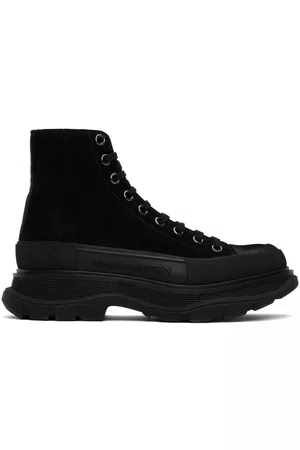 Alexander McQueen Men Sneakers - Black High Tread Slick Sneakers