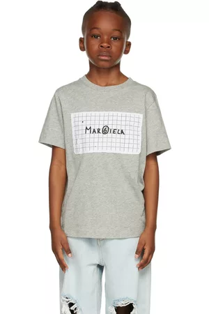 MM6 MAISON MARGIELA Kids Gray Graphic Logo T-Shirt