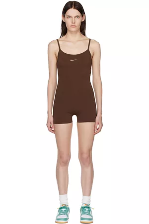 Nike Women Jumpsuits - Brown Cotton Jumpsuit