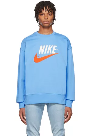 Nike Men Sports Hoodies - Blue Sportswear Trend Sweatshirt