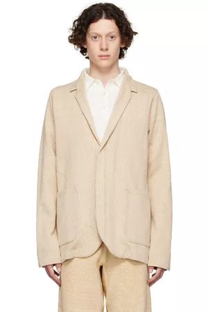 Byborre Men Blazers - Beige Suit Blazer