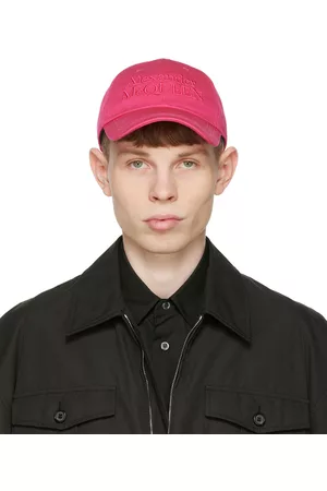 Alexander McQueen Men Caps - Pink Logo Cap