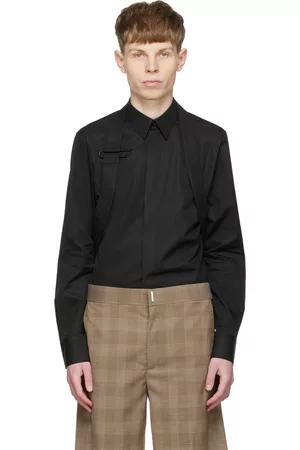 Givenchy Men Shirts - Black Cotton Shirt