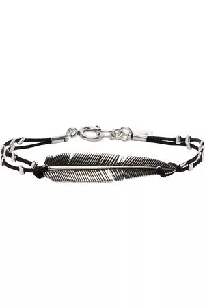 Isabel Marant Black & Silver Feather Bracelet
