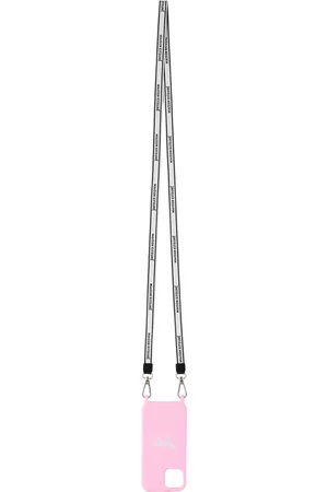 Maison Kitsuné Phones Cases - Pink Stamp Logo Strap iPhone 12/12 Pro Case