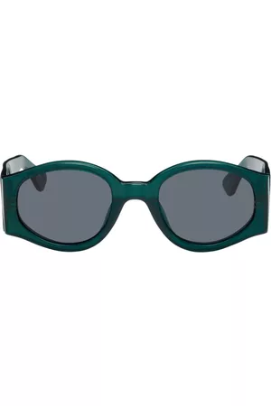 DRIES VAN NOTEN Men Round Sunglasses - Green Linda Farrow Edition Round Sunglasses