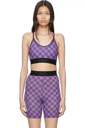 AMBUSH Women Sports Bras - Purple Nylon Sports Bra