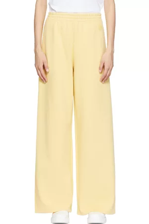 Moncler Yellow Wide Leg Lounge Pants