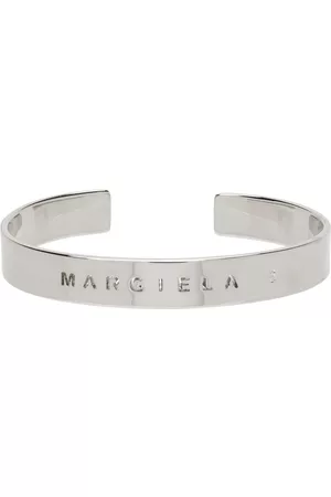 MM6 MAISON MARGIELA Silver Logo Cuff Bracelet