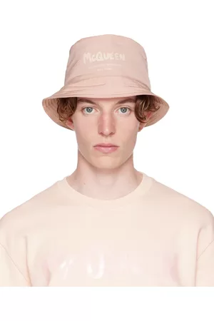 Alexander McQueen Men Hats - Pink Graffiti Bucket Hat