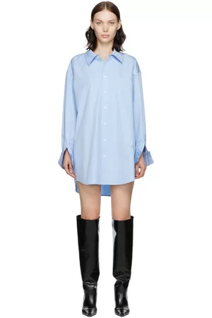 Alexander Wang Women Casual Dresses - Blue Shirt Minidress