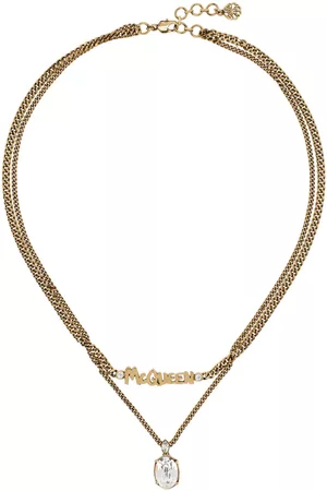 Alexander McQueen Gold Graffiti Necklace