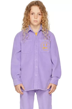Drew House SSENSE Exclusive Kids Purple Painted Mascot Shirt