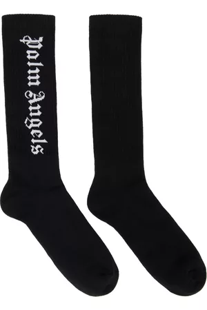 Palm Angels Men Socks - Black Logo Socks