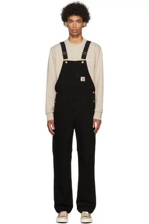 Carhartt Men Dungarees - Black Bib Overalls