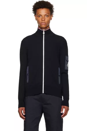 Moncler Navy Zip Sweater