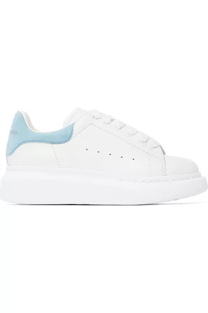 Alexander McQueen Kids White & Blue Oversized Sneakers