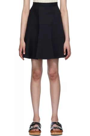 See by Chloé Women Mini Skirts - Navy Tiered Miniskirt