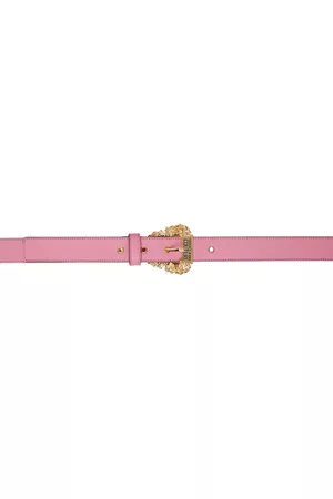 VERSACE Pink Baroque Buckle Belt