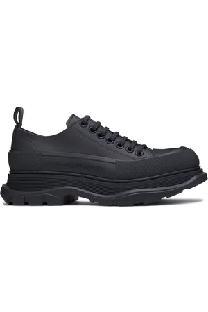 Alexander McQueen Men Sneakers - Black Tread Slick Sneakers