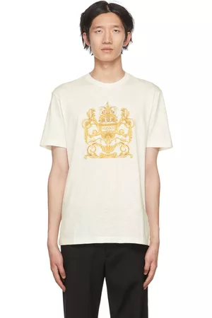 VERSACE Men T-Shirts - White Baroque T-Shirt