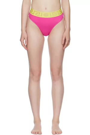 VERSACE Women Bikini Bottoms - Pink Greca Bikini Bottom